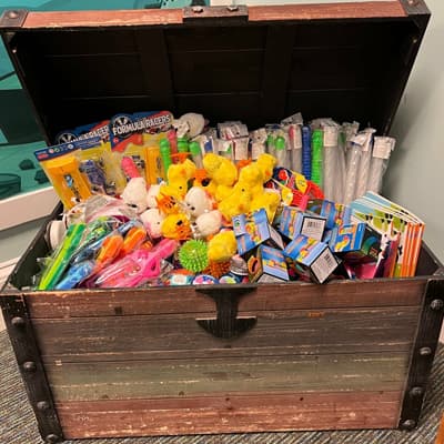 Games and prizes to make visits fun